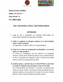 Tabla Periódica: Historia. Tabla Periódica Moderna