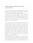 Conceptos fundamentales de medioambiente y Marco legal internacional y europeo