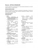 Resumen artículo urianálisis