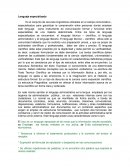 Lenguaje especializado