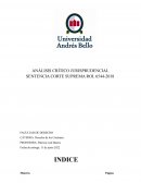 ANÁLISIS CRÍTICO JURISPRUDENCIAL SENTENCIA CORTE SUPREMA ROL 6544-2018