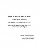 ENSAYO TALLER FAMILIA Y COMUNIDAD