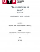 La promoción de un joven
