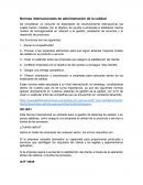 Normas internacionales de administración de la calidad