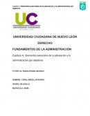 Elementos esenciales de la planeación y la administración por objetivos