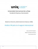 Mi país en el negocio Internacional