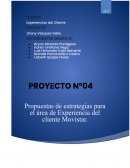 Propuestas de estrategias para el área de Experiencia del cliente de Movistar