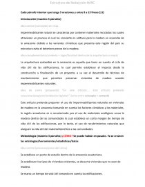 Estructura de Redacción IMRC. Página 1