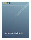 Duoc UC Informe de Matriculas