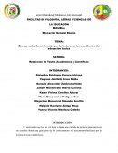 Ensayo sobre la motivación por la lectura en los estudiantes de educación básica