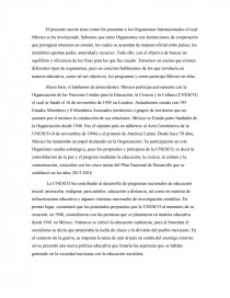 ORGANIZACIONES INTERNACIONALES EN COLABORACIÓN CON MÉXICO. Página 1