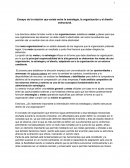 Ensayo de la relación que existe entre la estrategia, la organización y el diseño estructural