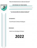 LA EDUCACIÒN EN ZONAS RURALES