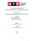 Clases persistentes con base de datos en Python, C# y Scala