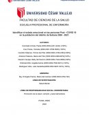 Identificar el estado emocional en las personas Post - COVID 19 en la población del distrito de Sullana 2020 - 2021