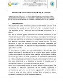CREACIÓN DE LA PLANTA DE TRATAMIENTO DE AGUA POTABLE PARA 4 DISTRITOS DE LA PROVINCIA DE TUMBES