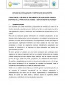 CREACIÓN DE LA PLANTA DE TRATAMIENTO DE AGUA POTABLE PARA 4 DISTRITOS DE LA PROVINCIA DE TUMBES