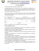 DEPARTAMENTO DE CONSEJERÍA ESTUDIANTIL ACTA DE COPROMISO