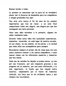 Discurso despedida para los compañeros