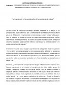 La imprudencia en los accidentes de trabajo