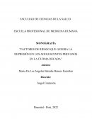 FACTORES DE RIESGO QUE GENERA LA DEPRESIÓN EN LOS ADOLESCENTES PERUANOS EN LA ÚLTIMA DÉCADA