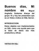 Temas index y view en BD