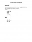 REDACCIÓN DE DOCUMENTOS LA CARTA