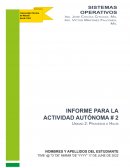 Autónoma # 2 Algoritmos de planificación de la CPU