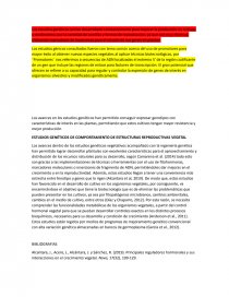 ESTUDIOS GENÉTICOS DE COMPORTAMIENTO DE ESTRUCTURAS REPRODUCTIVAS VEGETAL. Página 1