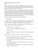 Empresas que fabrican Aditivos en el Ecuador