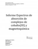 Informe Espectros de absorción de complejos de cobalto(III) y magnetoquímica