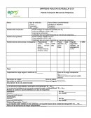 Planilla Transporte Mercancías Peligrosas