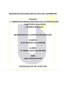 METODOLOGÍA DE LA INVESTIGACIÓN EDUCATIVA