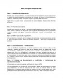 Proceso para importación