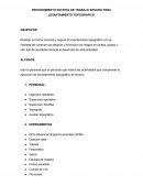 PROCEDIMIENTO ESCRITO DE TRABAJO SEGURO PARA LEVANTAMIENTO TOPOGRAFICO