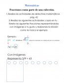 Matemáticas Fracciones como parte de una colección