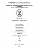 La producción y sus etapas