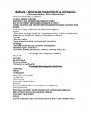 Métodos y técnicas de recolección de la información