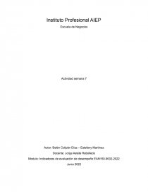 Modulo: Indicadores de evaluación de desempeño EAN150-9002-2022. Página 1