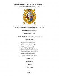 OPORTUNIDADES LABORALES EN VENTAS. Página 1