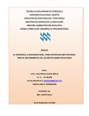 Desarrollo Organizacional como estrategia motivacional en las instituciones educativas