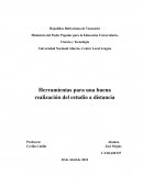 Herramientas para una buena realización del estudio a distancia