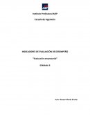 INDICADORES DE EVALUACIÓN DE DESEMPEÑO “Evaluación empresarial”
