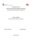 ARTICULO ACADÉMICO Informe de validación mediante juicio de expertos