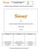 PLAN PARA LA VIGILANCIA, PREVENCIÓN Y CONTROL DE COVID19 EN EL TRABAJO