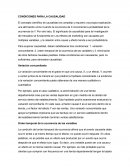 CONDICIONES PARA LA CAUSALIDAD