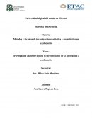 Investigación cualitativa para la identificación de la aportación a la educación