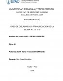 CASO DE DISLALIA EN LA PRONUNCIACION DE LA SILABA “R”, “S” y “Z”