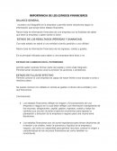 IMPORTANCIA DE LOS ESTADOS FINANCIEROS