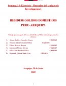 RESIDUOS SOLIDOS DOMESTICOS PERU-AREQUIPA